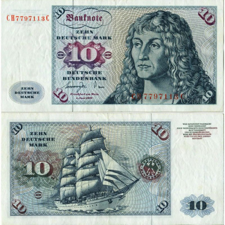 1977 * Billete Alemania República Federal 10 Deutsche Mark "Gorch Fock" (p31b) EBC+