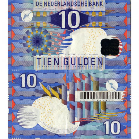 1997 * Billete Países Bajos 10 Gulden "Ijsvogel" (p99) MBC+