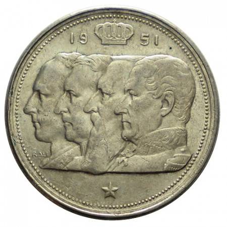 1951 * 100 Francs Plata Bélgica "Leopoldo III" (KM 139.1) EBC