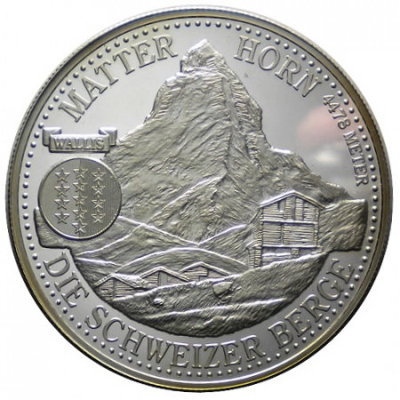 N.D. * 1 Unze Plata 1 OZ Suiza "Cervino" PROOF