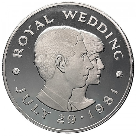 1981 * 2 Pounds Plata Jersey "Boda Príncipe Carlos y Lady Diana Spencer" (KM 52a) PROOF