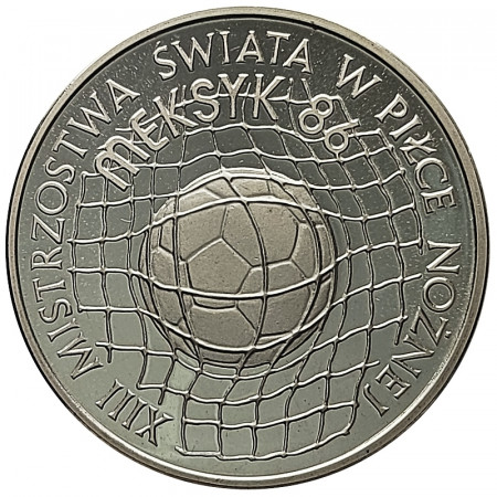 1986 * 500 Zlotych Plata Polonia "Copa Mundial de Fútbol México" (Y 225) PROOF