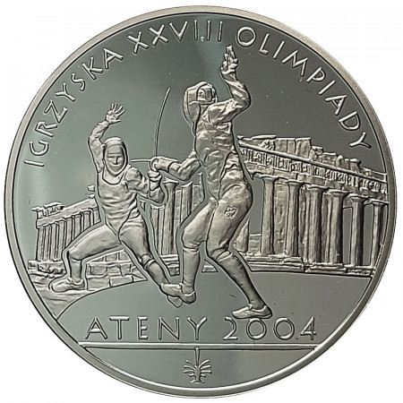 2004 * 10 Zlotych Plata Polonia "XXVIII Juegos Olímpicos Atenas" (Y 517) PROOF