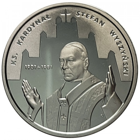 2001 * 10 Zlotych Plata Polonia "Centenario Nacimiento Cardenal Stefan Wyszyński" (Y 419) PROOF