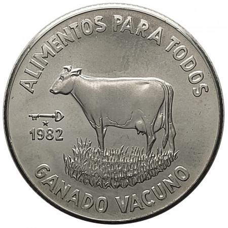 1982 * 5 Pesos Plata Cuba "FAO - Bovinos" (KM 103) FDC