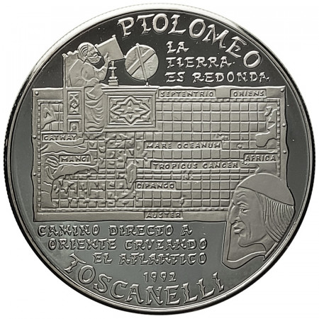1992 * 10 Pesos Plata Cuba "Ptolomeo y Toscanelli" (KM 354.2) PROOF