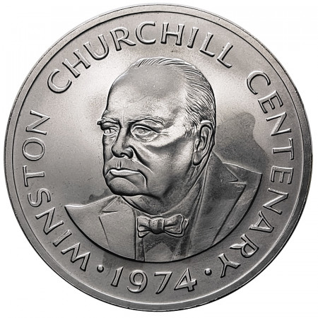 1974 * 20 Crowns Plata Islas Turcas y Caicos "100 Aniversario Nacimiento Winston Churchill" (KM 2) FDC
