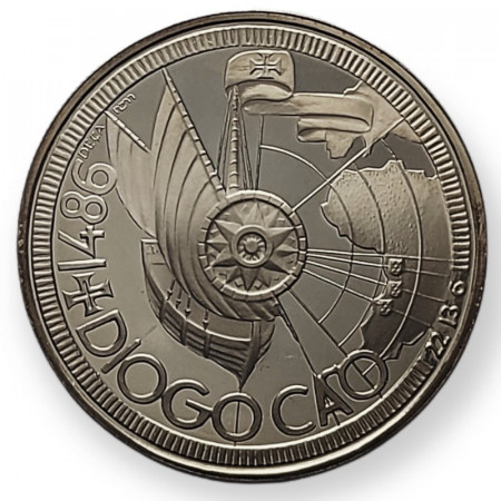 1987 * 100 Escudos Plata Portugal "Series I of Discoveries – Diogo Cao" (KM 641a) PROOF
