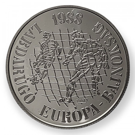 1988 * 500 Forint Plata Hungrìa "Europe Football Championship" (KM 666) PROOF