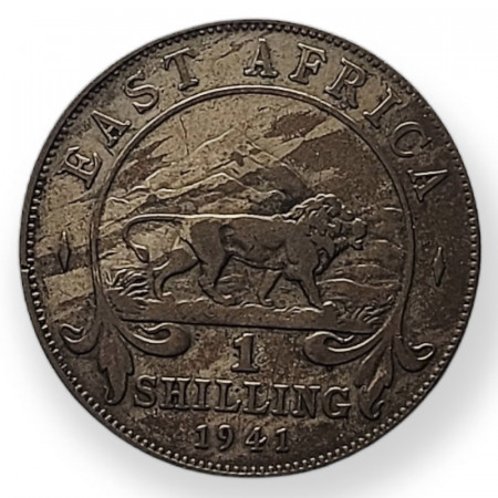 1941 * 1 Shilling Plata Africa Oriental Britànica "George VI" (KM 28.1) MBC