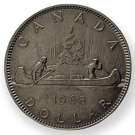 1968 * 1 Dollar Canadà "Elisabetta II Large 2nd Portrait" (KM 76.1) EBC/FDC