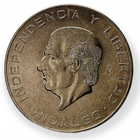 1955 * 10 Pesos Plata Mexico "Hidalgo Grande" (KM 474) EBC/FDC