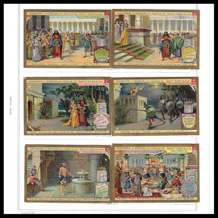 1906 * Lote 6 Tarjetas LIEBIG "Sansone e Dalila" (CIF 862 - SANG 858)