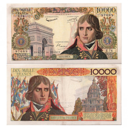 1957 * Billete Francia 10000 Francos "Napoleón Bonaparte" MBC