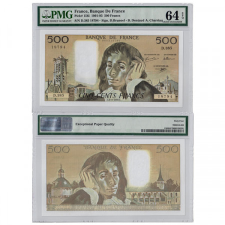 1992 * Billete Francia 500 Francos "Blaise Pascal" SC64