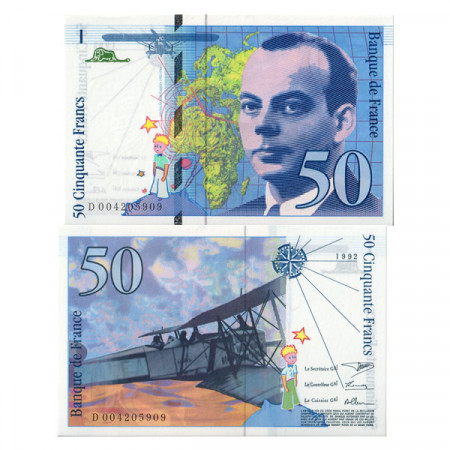 1992 * Billete Francia 50 Francos "Saint-Exupery" SC