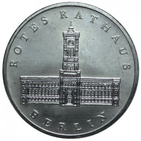 1987 A * 5 Mark ALEMANIA RDA República Democrática "750° Aniversario de Berlín - Rotes Rathaus" (KM 115) UNC