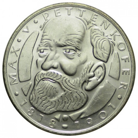 1968 D * 5 Mark Plata Alemania Federal "150 Aniversario - Max Von Pettenkofer" (KM 123.1) SC