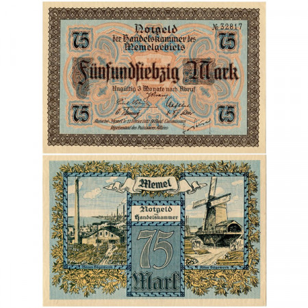 1922 * Notgeld Alemania 75 Mark "Memel" (N 881) cSC