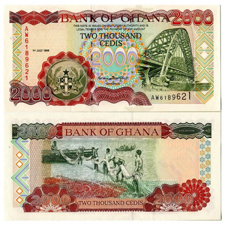 1999 * Billete Ghana 2000 Cedis (p33d) SC