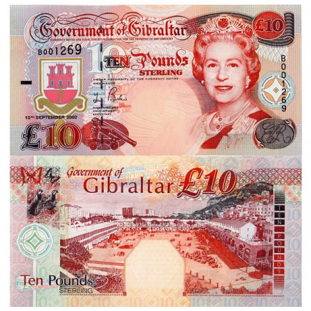 2002 * Billete Gibraltar 10 Pounds (p30) SC