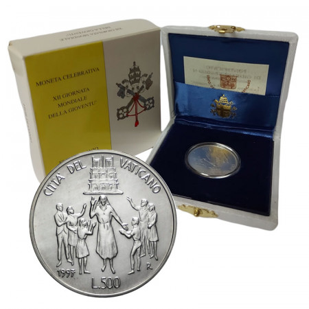 1997 * 500 lire plata Vaticano Juan Pablo II Jornada de la Juventud