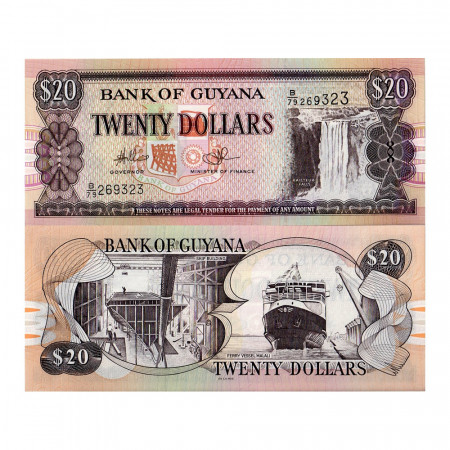 ND (1996-2015) * Billete Guyana 20 Dollars "Kaieteur Falls" (p30c) SC