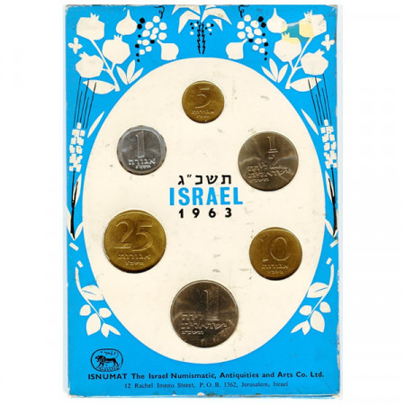 1963 * Serie 6 Monedas Israel FDC