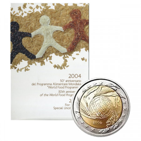 2004 * 2 Euro ITALIA "Programa Mundial de Alimentos" Coincard