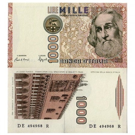 1988 E * Billete Italia 1000 Lire "Marco Polo" BI.731 (p109b) SC