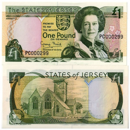 ND (1993) * Billete Estado de Jersey 1 Pound (p20a) SC