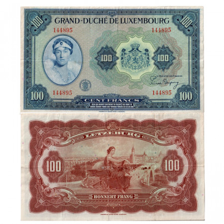 1944 * Billete 100 francos Luxemburgo RC