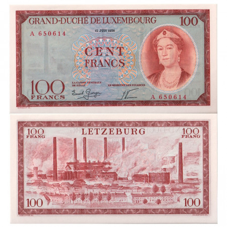 1976 * Billete 100 francos Luxemburgo EBC