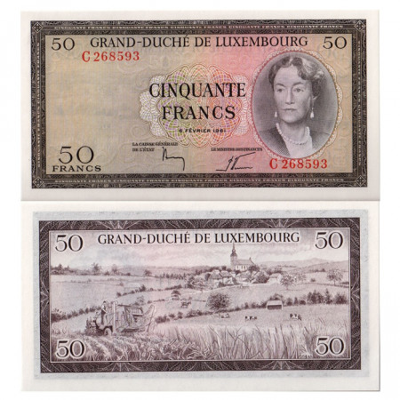 1961 * Billete 50 francos Luxemburgo EBC