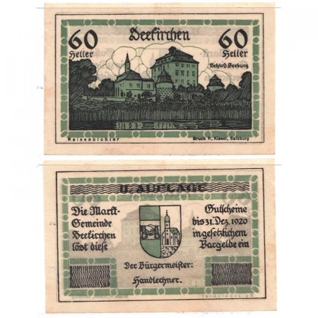 1920 * Notgeld Austria 60 Heller "Estado de Salzburgo - Seekirchen" (FS 987)