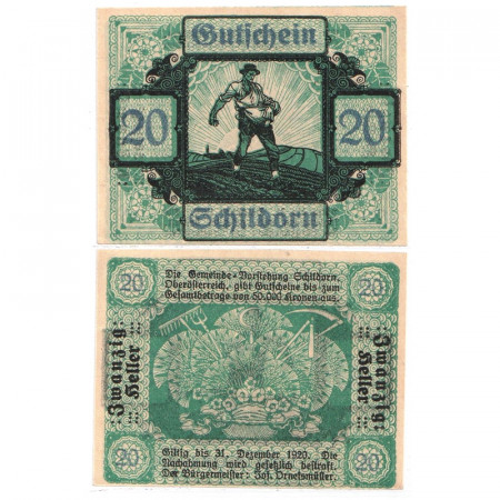 1920 * Notgeld Austria 20 Heller "Alta Austria - Schildorn" (FS 959)