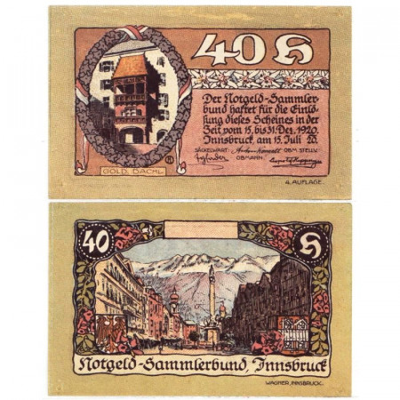 1920 * Notgeld Austria 40 Heller "Tirol - Innsbruck" (FS 412)