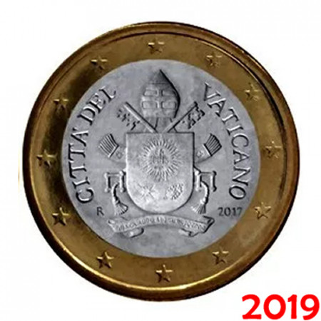 2019 * 1 Euro VATICANO "Blasón de Papa Francisco" Año VI FDC
