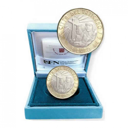 2019 * 5 Euro Bimetálica VATICANO "XXXIV Jornada Mundial Juventud en Panamá" PROOF