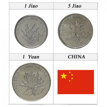 2019 * Serie 3 Monedas China "New Design" UNC