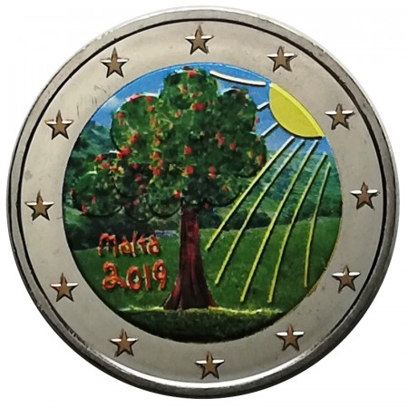 2019 * 2 Euro MALTA "Los Niños y la Solidaridad - Naturaleza y Medio Ambiente" (4/5) Colorido