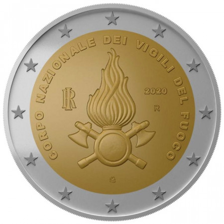 2020 * 2 Euro ITALIA "80° Corpo Nazionale dei Vigili del Fuoco" UNC