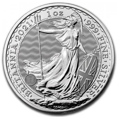 2021 * 2 Pounds Plata 1 OZ Gran Bretaña "Britannia" FDC