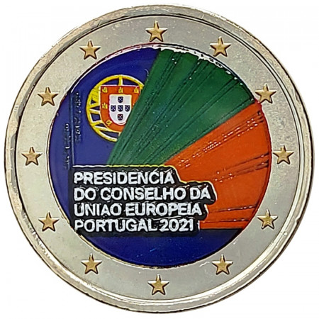 2021 * 2 Euro PORTUGAL "Presidencia de la Unión Europea" Colorido