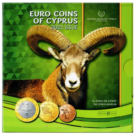 2021 * CHIPRE Cartera Oficial Euro "The Cyprus Mouflon" FDC