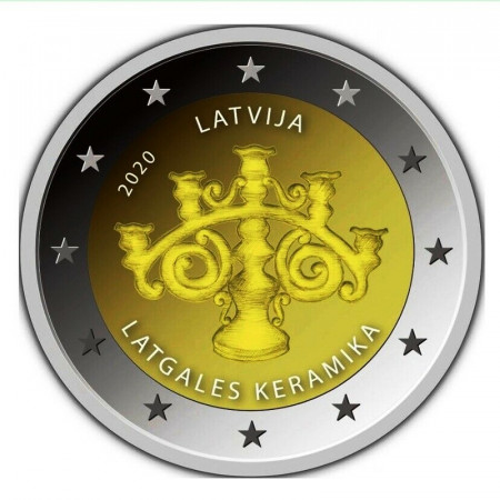 2020 * 2 Euro LETONIA "Cerámica Latgaliana" UNC