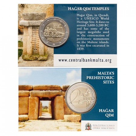 2017 * 2 Euro MALTA "Templos de Hagar Qim - Variante 3" Coincard UNC