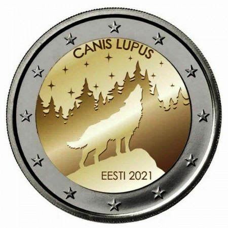 2021 * 2 Euro ESTONIA "El Lobo, Animal Nacional de Estonia" UNC