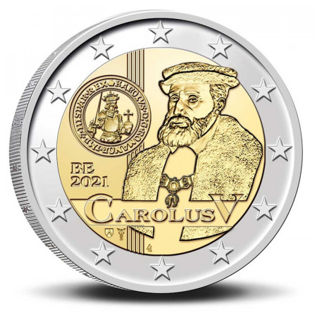 2021 * 2 Euro BELGICA "500 Aniversario Ordenanza Monedas de Carlos V" FDC