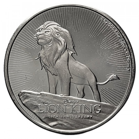 2019 * 2 Dólars Plata 1 OZ Niue - Nueva Zelanda "Disney Lion King - 25th Anniversary" FDC